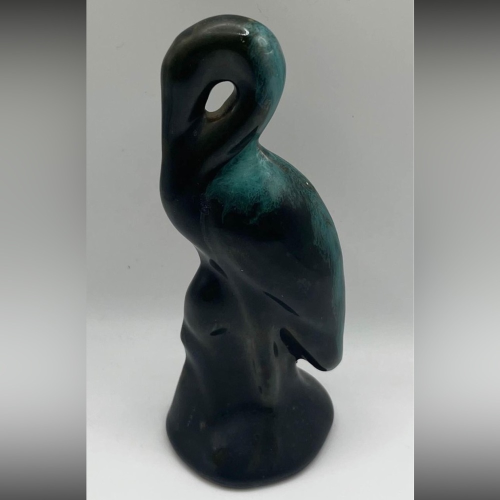 𝅺royal Canadian Art Pottery Crane Blue/green 5”
